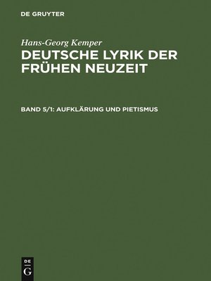 cover image of Aufklärung und Pietismus